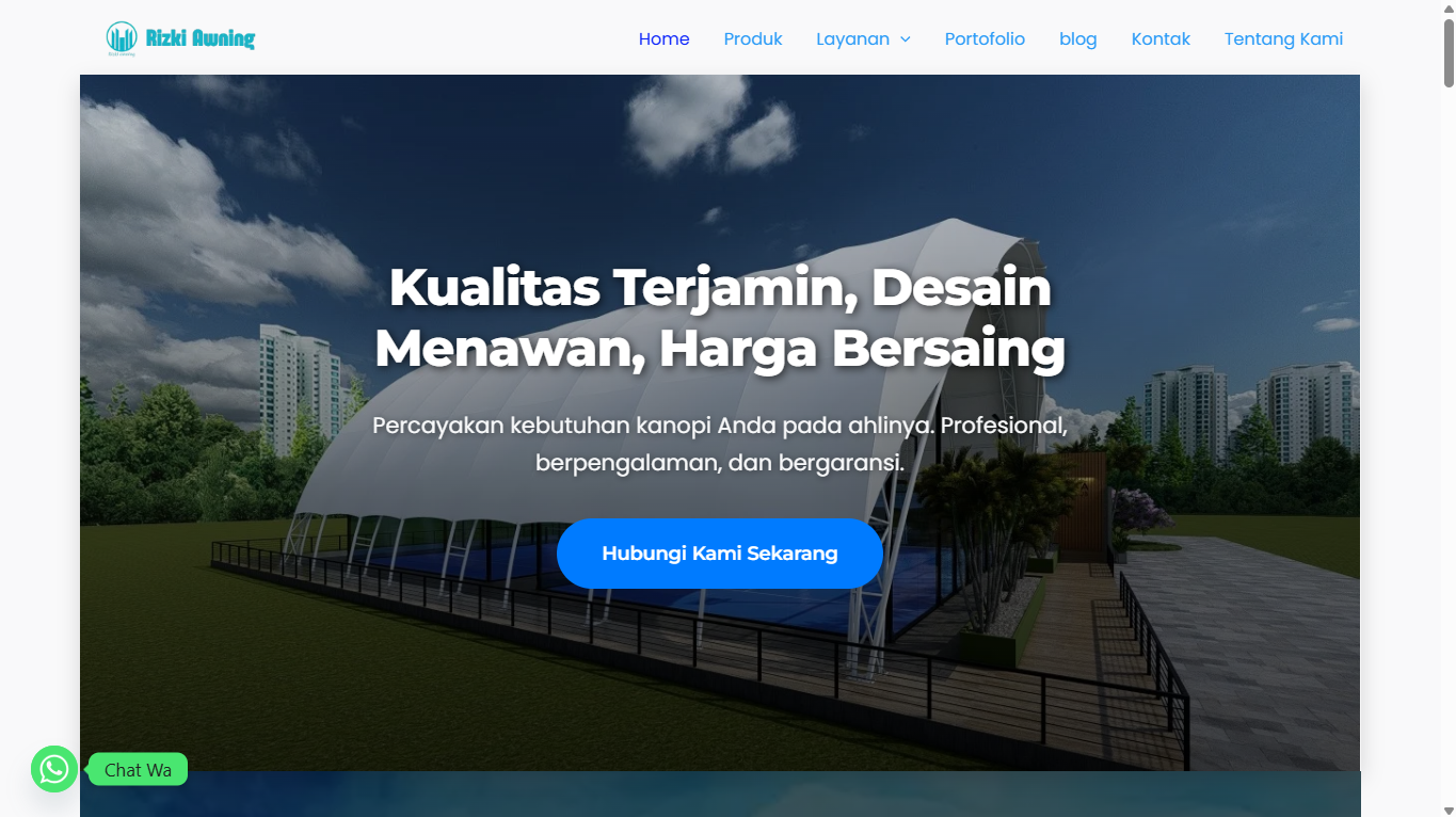 Portofolio Website Konstruksi Atap