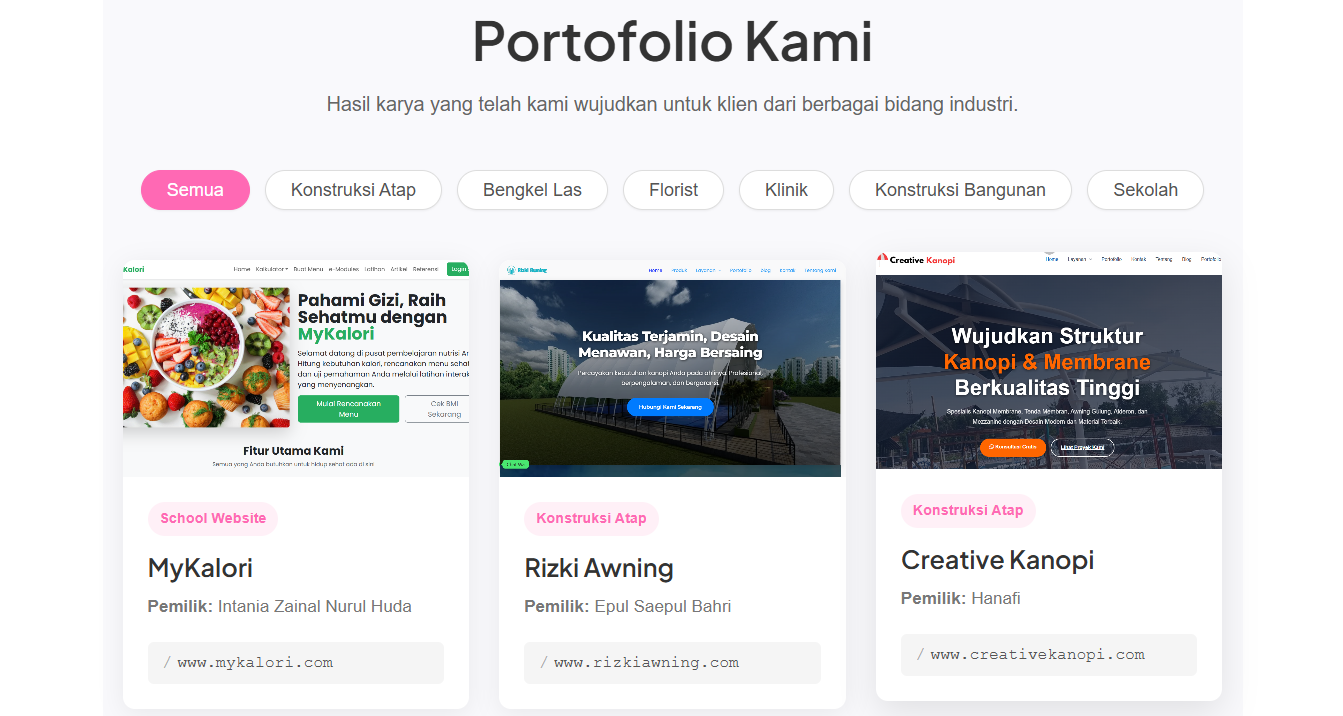 Harga Pembuatan Website