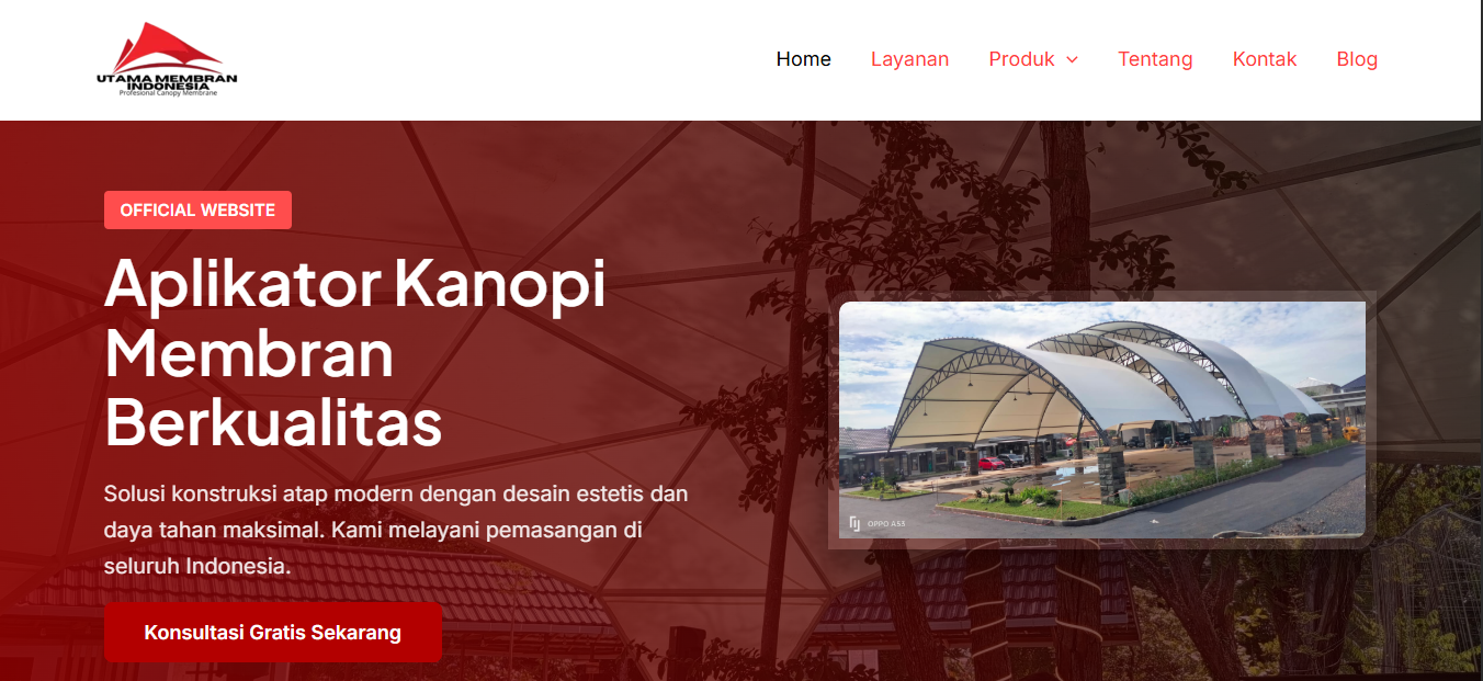 Website CV Utama Membran