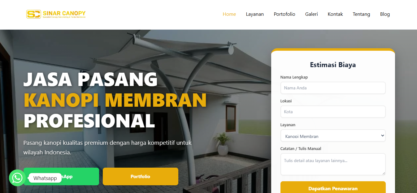 Website Sinar Canopy