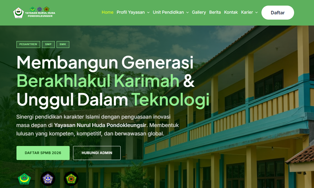 Website Ponpes Nurul Huda