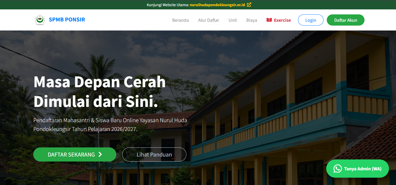 Sistem Penerimaan Santri Baru