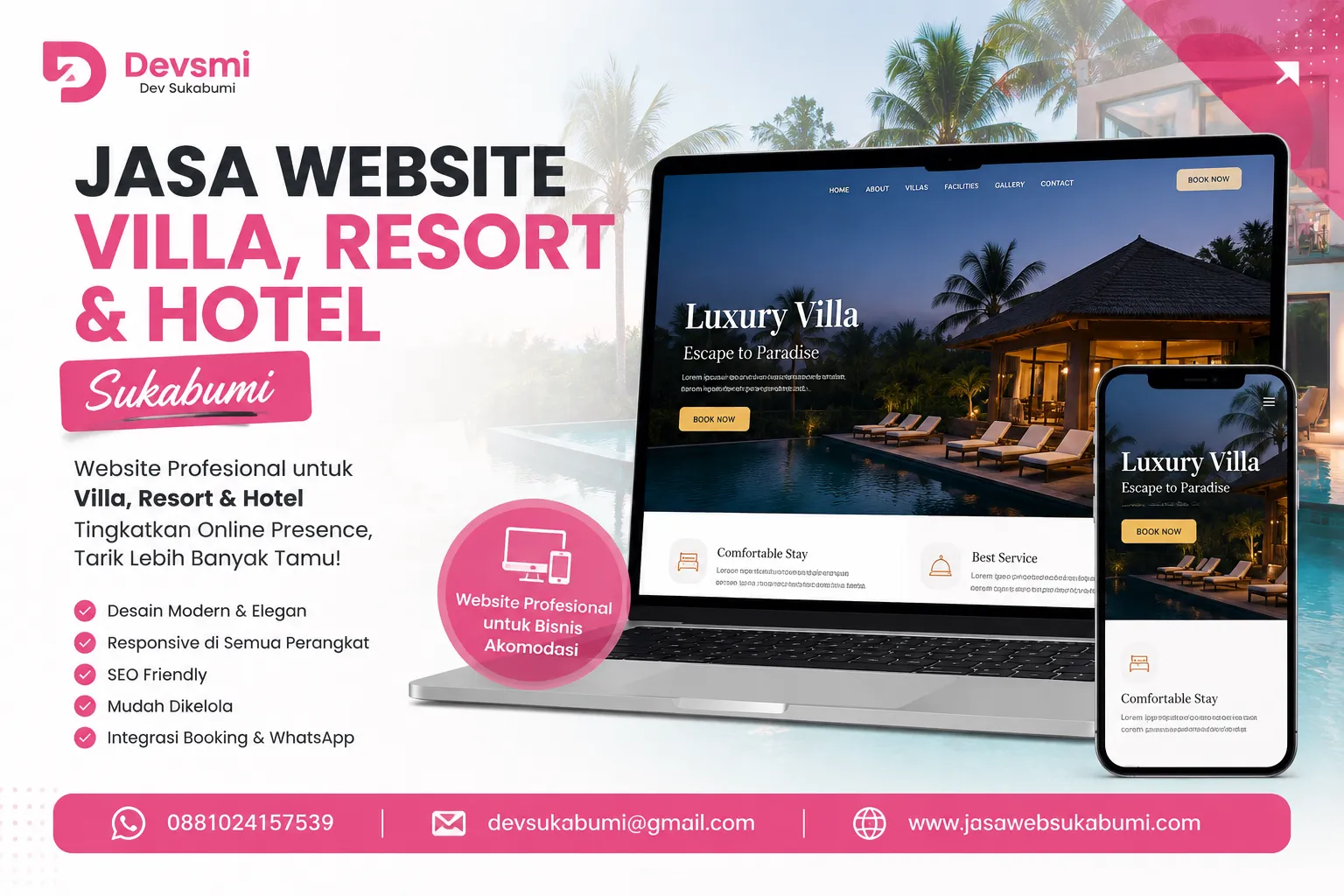 Website Villa di Sukabumi